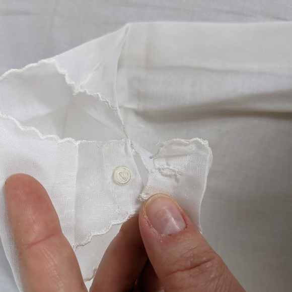 Vintage NEW Baby Dress Slip Sheer 2-Piece Hand Embroidery Hudson's Detroit - Picture 6 of 13